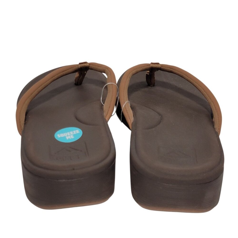 Reef Cushion Cloud Flip Flop Sandals Womens Size 6 Espresso Brown Arch Support - Picture 3 of 13